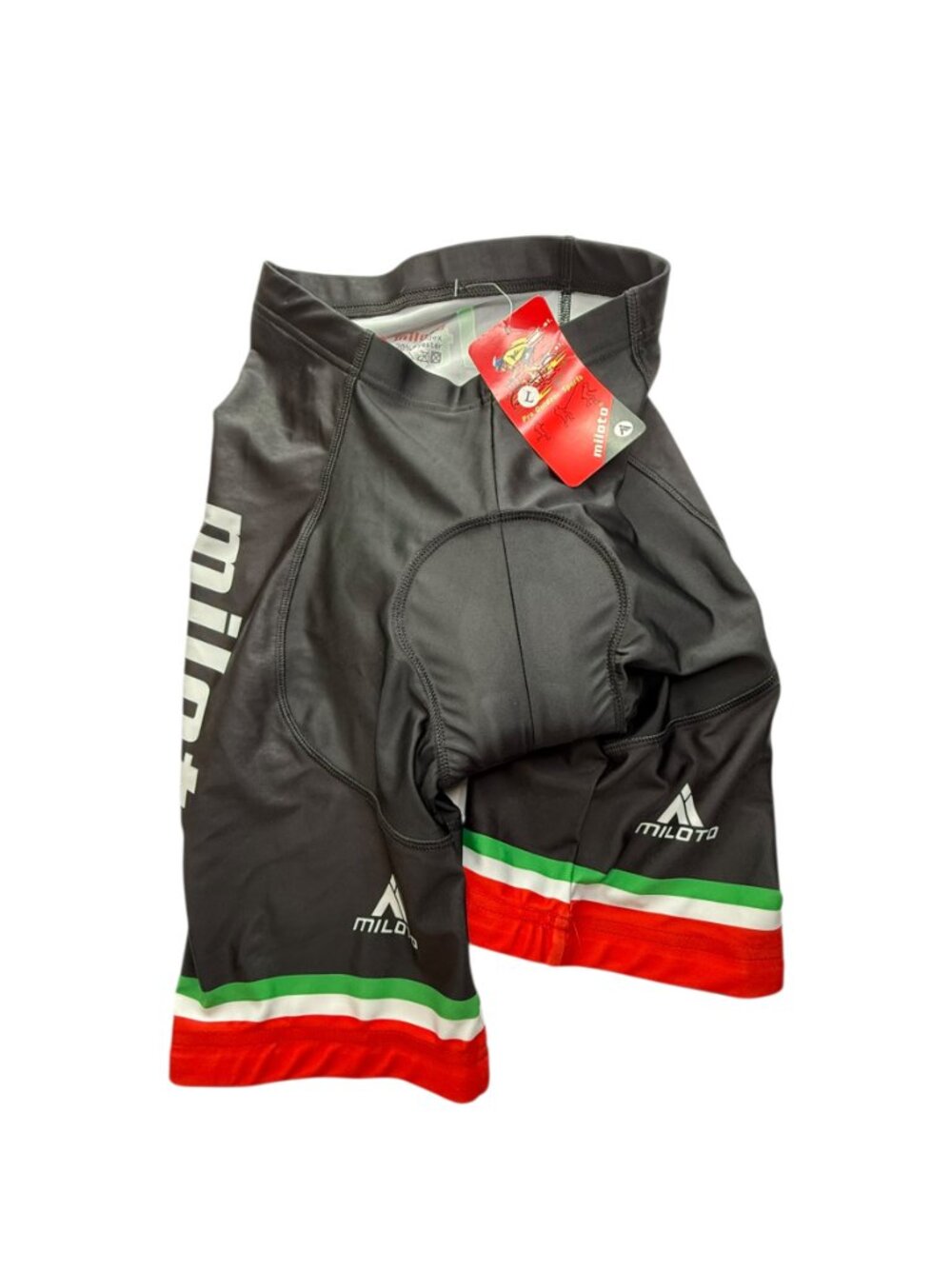 New NWT Padded Bike Shorts Cycling Spinning Bicycle ITALY Black Spandex. Size Ad